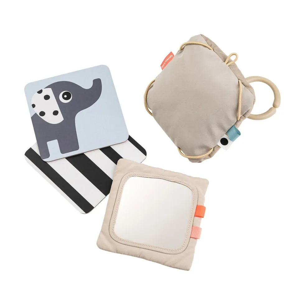 Baby Contrast Kort Holder Deer Friends Sand
