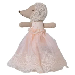 Baby Mus i Rosa Dåbskjole