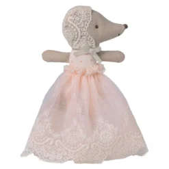 Baby Mus i Rosa Dåbskjole
