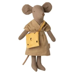 Beige Mama Maus Mit KäSetasche