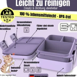 Bento COMPACT Madkasse med Lilla Enhjørning (650 ml)