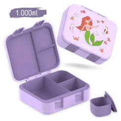 Bento COMPACT Madkasse med Lilla Havfrue (650 ml)