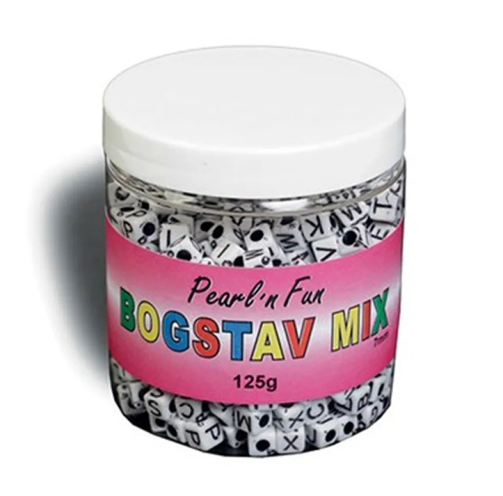 Bogstavperler i bøtte