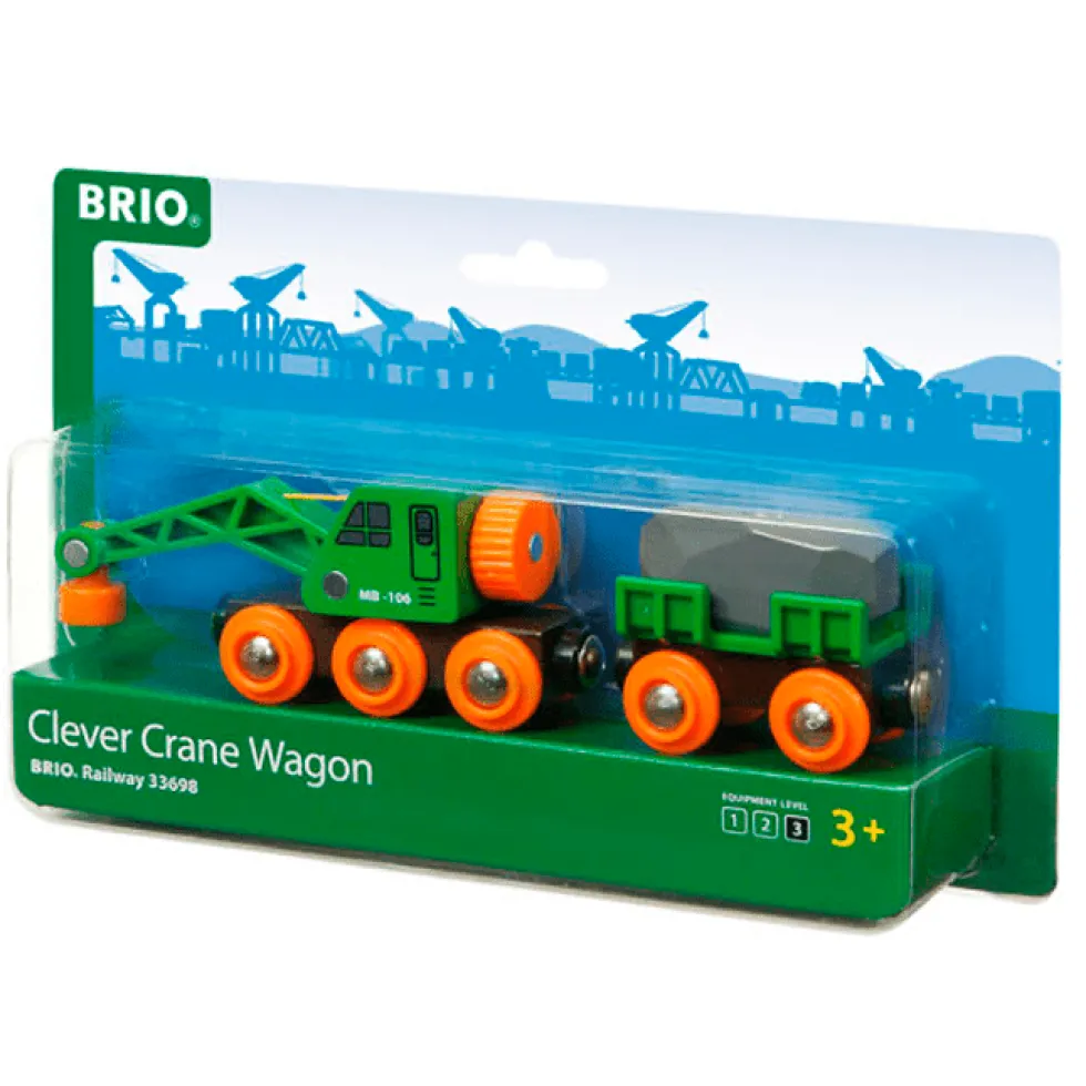BRIO togvogn med kran