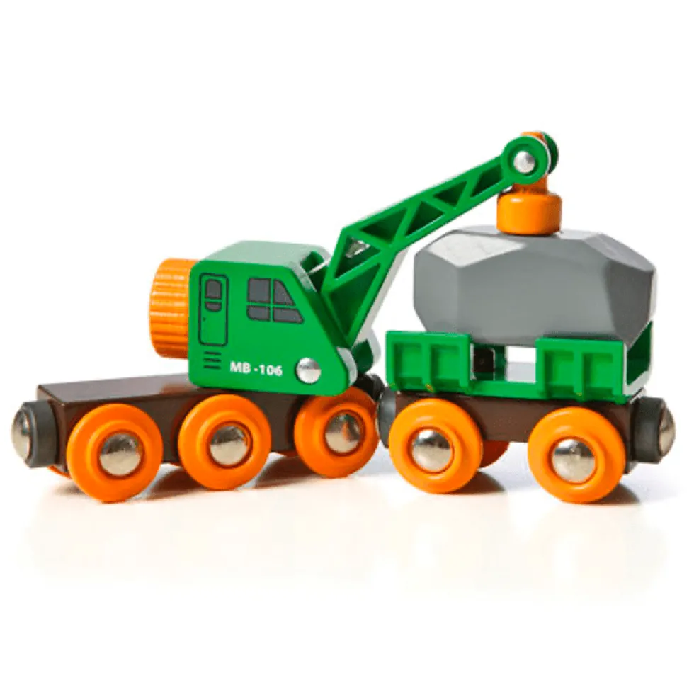 BRIO togvogn med kran