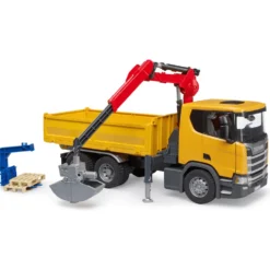 Bruder Scania Super 560R lastbil med krak og 2 paller