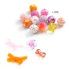 Bubble Plastperler med Guld Farver