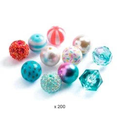 Bubble Plastperler med Sølv Farver