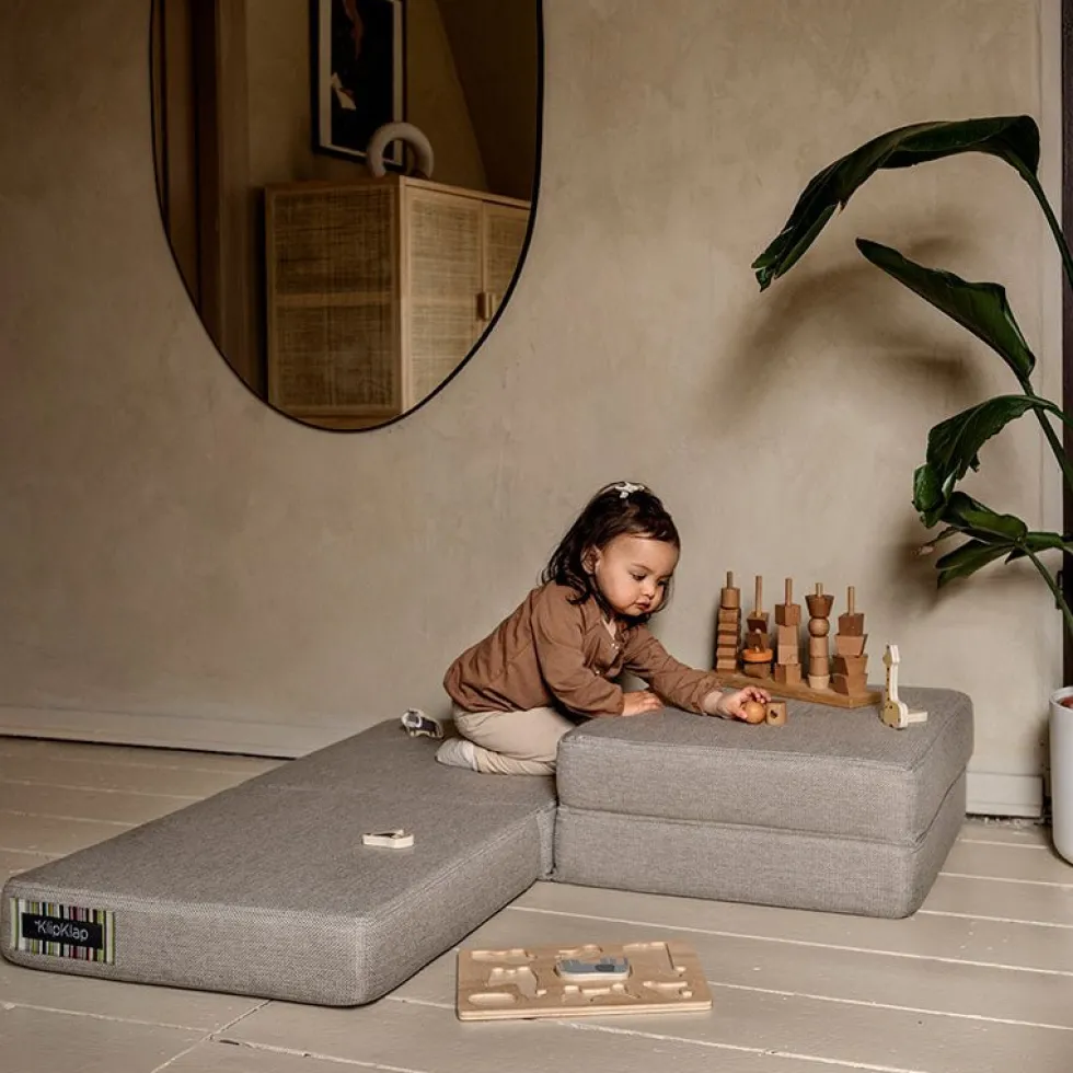 by KlipKlap 4-fold madras, sand med sand knapper