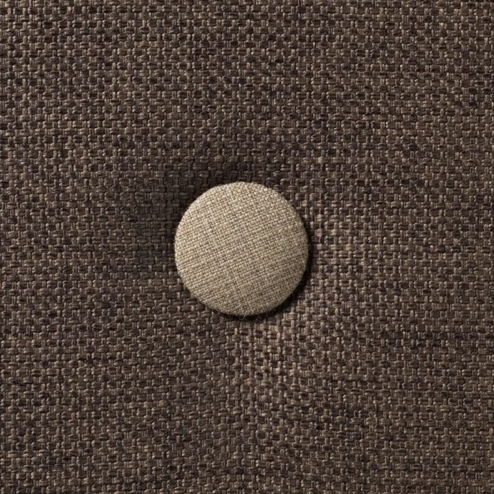 by KlipKlap 3-fold single madras, brun med sand knapper