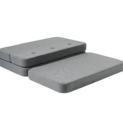 byKlipKlap 3-fold sofa, 120 cm blågrå m grå knap