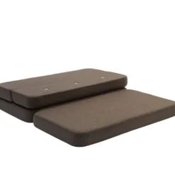 by KlipKlap 3-fold sofa, 140 cm brun med sand knapper