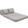 byKlipKlap 3-fold sofa, 120 cm multigrå m grå knap
