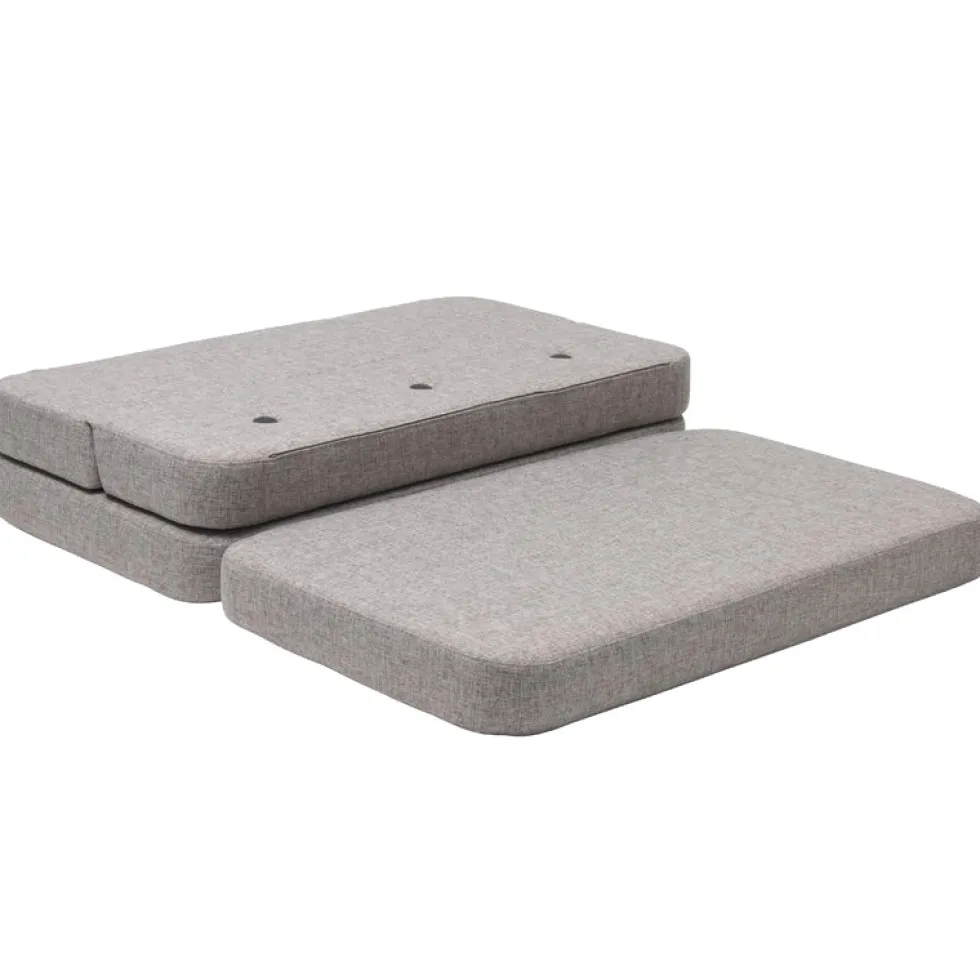 byKlipKlap 3-fold sofa, 120 cm multigrå m grå knap