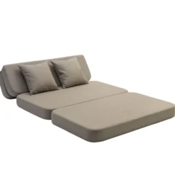 by KlipKlap 3-fold sofa, 120 cm sand med sand knapper