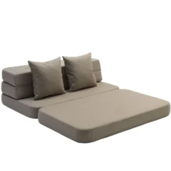 by KlipKlap 3-fold sofa, 120 cm sand med sand knapper
