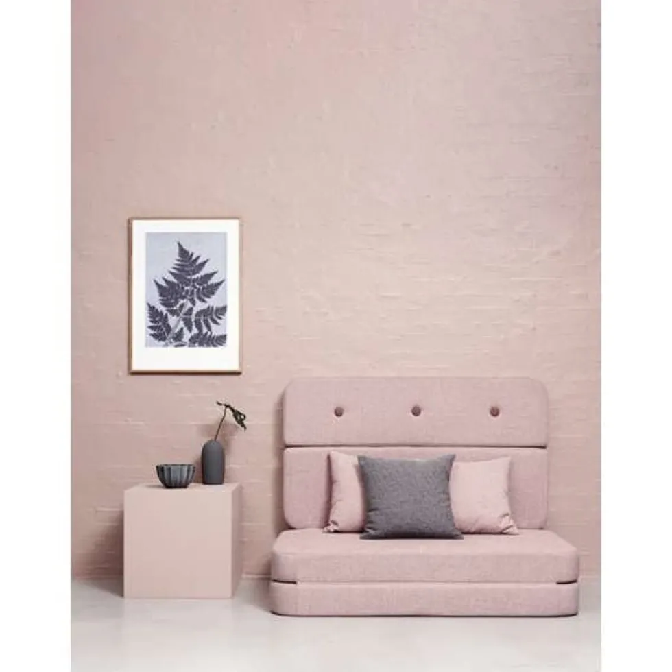 byKlipKlap 3-fold sofa, 120 cm soft rose