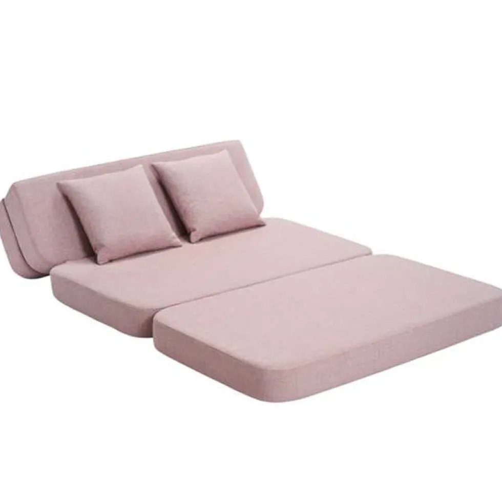 byKlipKlap 3-fold sofa, 120 cm soft rose