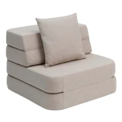 by KlipKlap 3 Fold sofa single, beige med sand knap