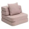 by KlipKlap 3 Fold sofa single soft, soft rose med rose knap