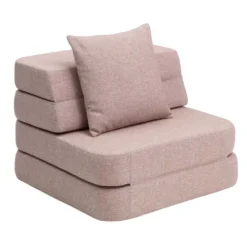 by KlipKlap 3 Fold sofa single, soft rose med rose knap