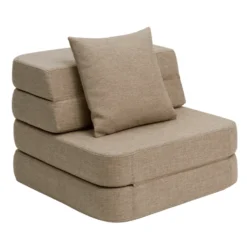 by KlipKlap 3-fold sofa single, sand med sand knapper