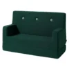 by KlipKlap Kids sofa, dyb grøn med lys grøn knap