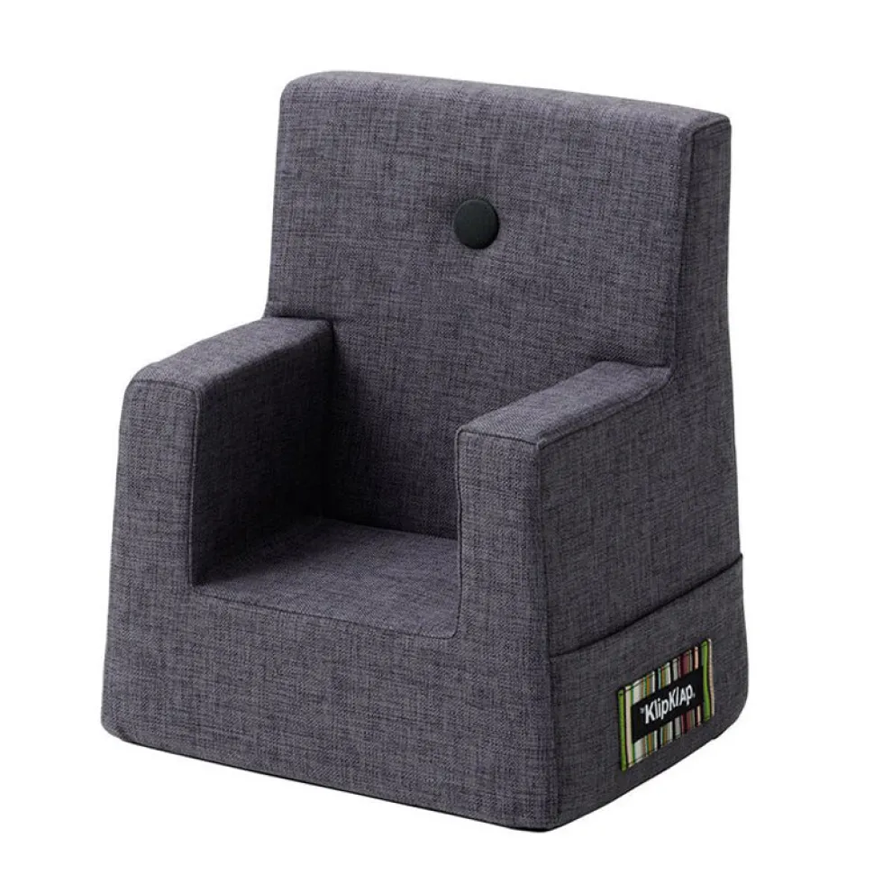 byKlipKlap KK børnestol, blågrå med mørkegrå knap
