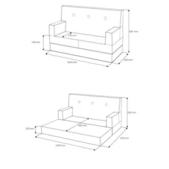 by KlipKlap KK Kids Sofa, blomme