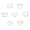 By klipklap KK play fold circle Blue grey w. grey