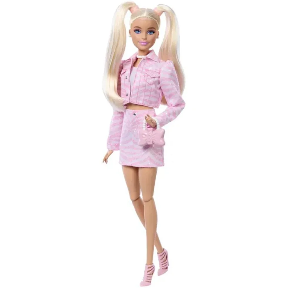 Deluxe Style Pink Denim Jacket Blonde