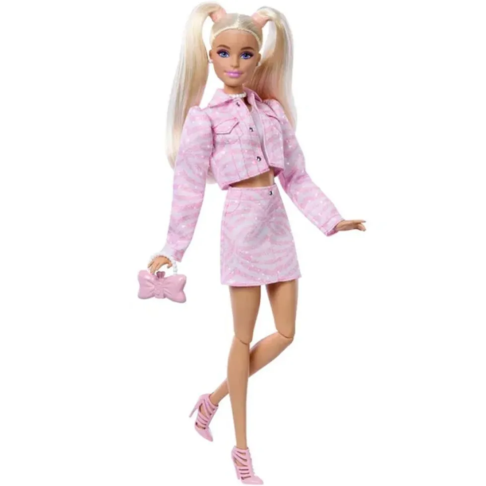 Deluxe Style Pink Denim Jacket Blonde