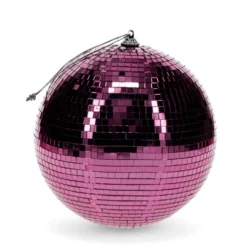 Disco Kugle Til Ophæng 15 cm - Pink