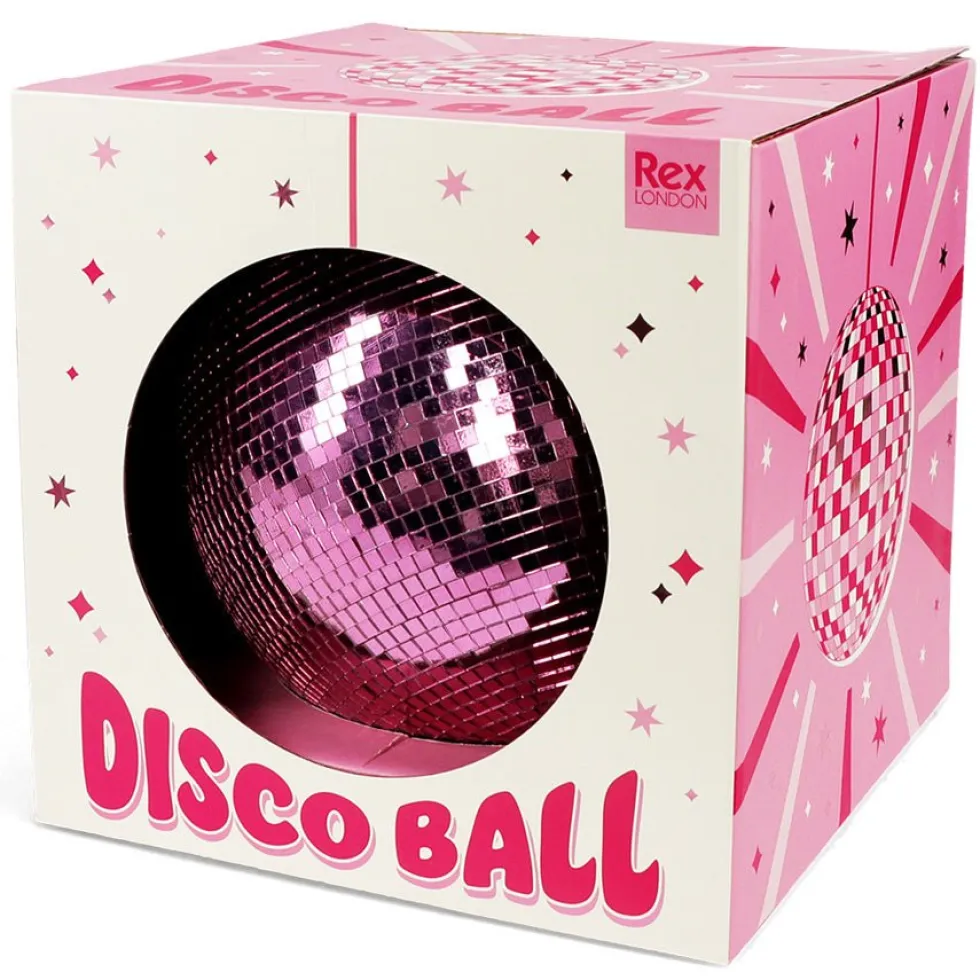 Disco Kugle Til Ophæng 20 CM - Pink