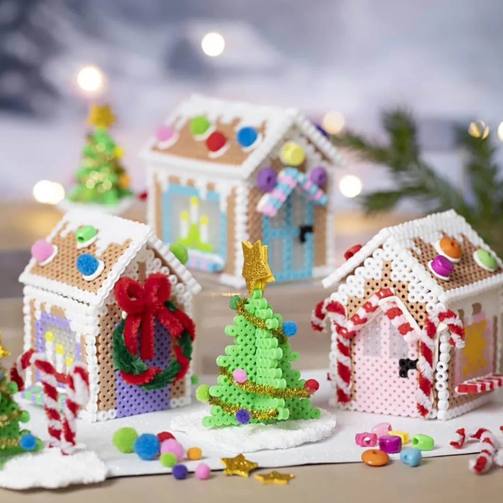 DIY Kit Rørperler Julehuse - Flere varianter (1 stk) Farver