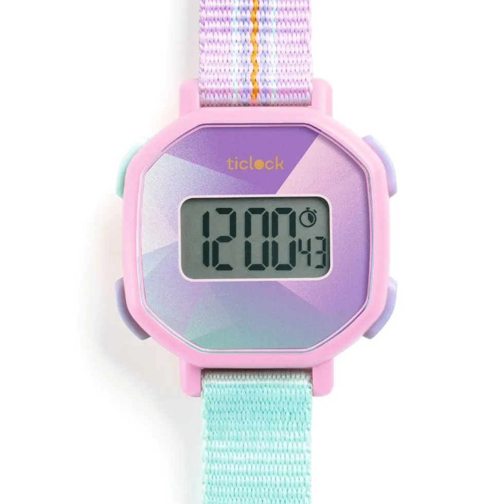 Djeco ticlock digitalur, lilla prismer
