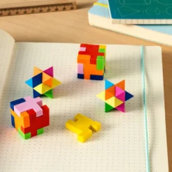 3D Puslespilviskelæder, 4 Pak