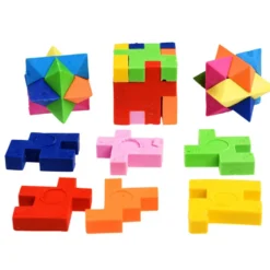 3D Puslespilviskelæder, 4 Pak