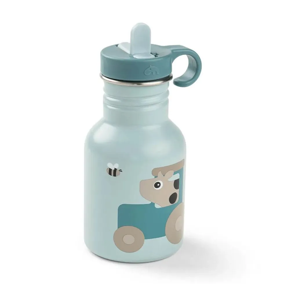 Drikkeflaske I Rustfrit Stål Tiny Farm Blå (350 ml)