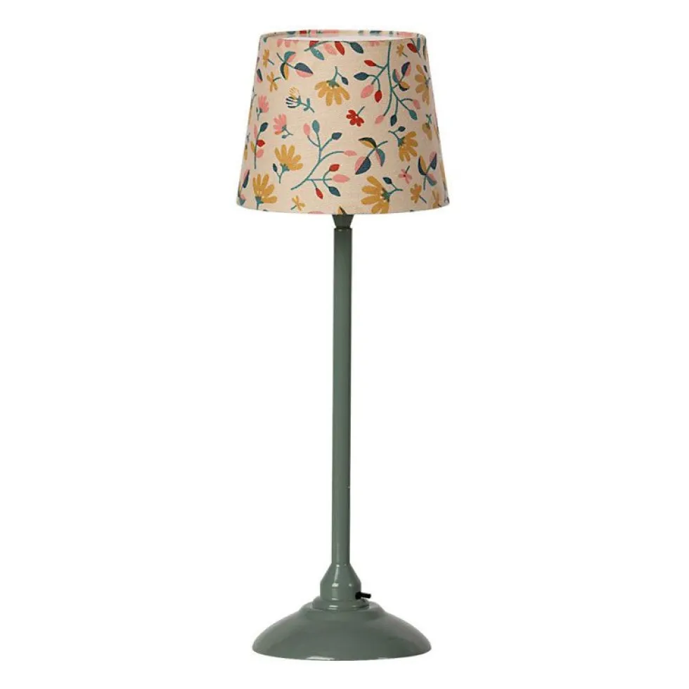 Dukkehus Lampe Med Lys Mørk Mint