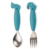 Easy-Grip Ske Og Gaffel Sæt Deer Friends Blue