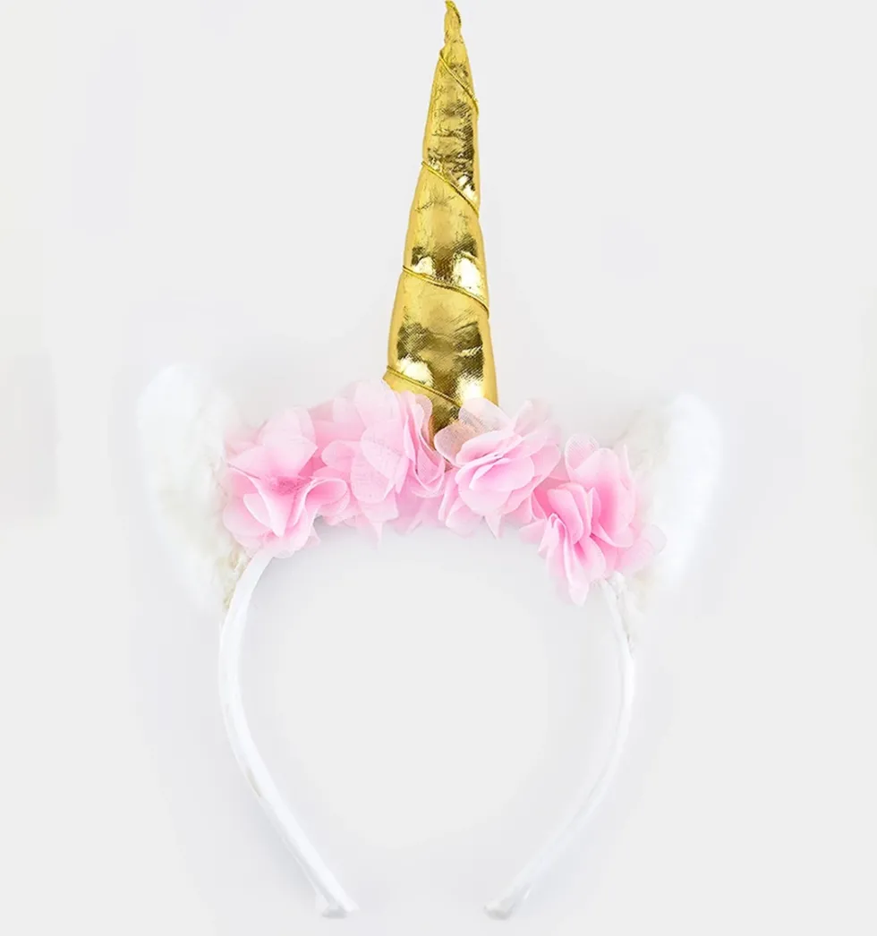 Enhjørninge Diadem Med Blomster
