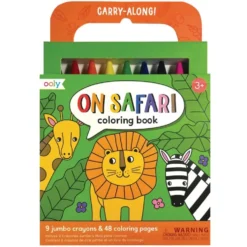 Farvekridt Og Malebog Safari Carry Along