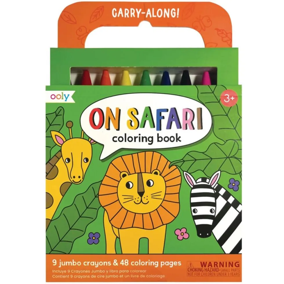 Farvekridt Og Malebog Safari Carry Along