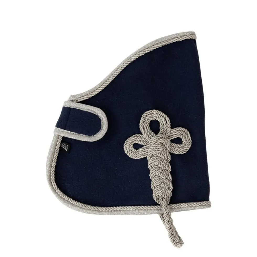 Fleecedækken i Navy