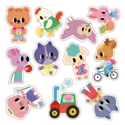 Flytbare Tykke Stickers