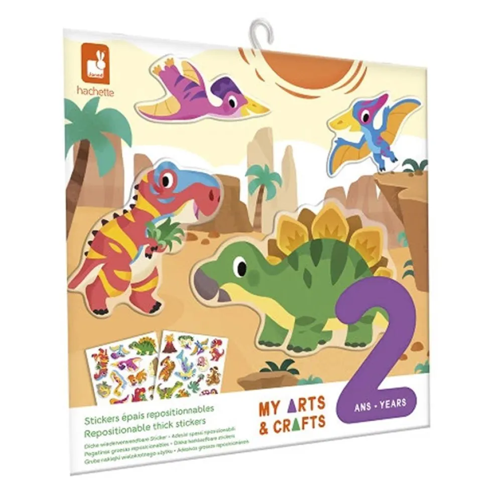 Flytbare Tykke Stickers Dinosaurs