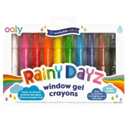 Gel Farvekridt Vinduesmaling Rainy Days (10 stk)
