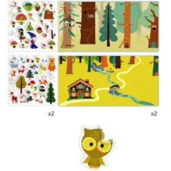 Genanvendlige Stickers med Magiske Skov