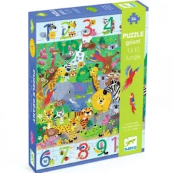 Gigant Puslespil med 1 til 10 Jungle (54 brikker)